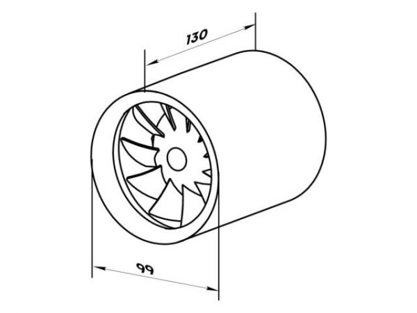 Вентилятор вытяжной канальный Almaz 100 ZERNBERG
