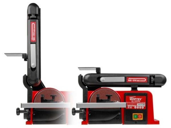 Ленточно-шлифовальный станок WORTEX GM 1528 в кор. 370 Вт, 100х914 мм, 150 мм, 2980 об/мин