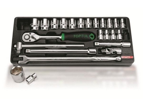 Набор-сет головок 1/2' 8-32мм 24предм. 6гр. 434х176мм TOPTUL