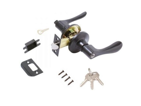 Защелка врезная межкомнатная 8531 ET BL черная кл/фикс СТАНДАРТ