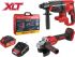 Набор инструмента WORTEX перфоратор + ушм в чем. ALL1 XLT SET СКИДКА -24%(перф. WORTEX CRH 1824-2 + УШМ WORTEX LX CAG 1812-1 E + 1 АКБ 4А*ч + ЗУ 2 А)