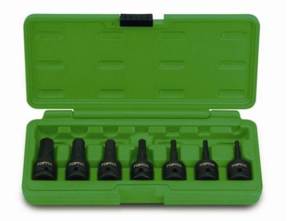 Набор бит шестигр. под головку 1/2' ударных 7пр. TOPTUL