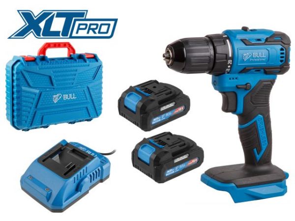 Дрель-шуруповерт BULL SR 1804 в чем. XLTpro БЕСЩЕТ., Импульс., 18 В, 45 Н*м, 2х2 А*ч, з/у 2 А(шурупы до 10 мм)