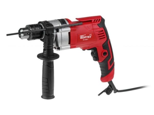 Дрель ударная Wortex LX DS 1308-1 в кор. 800 Вт, 1 скор., 25 мм в дер. ключевой патрон 13 мм.