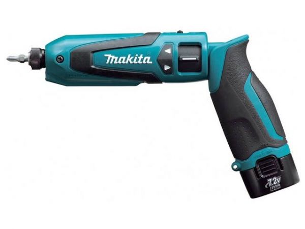 Шуруповерт MAKITA TD 022 DSE в сумке+ аксессуары(7.2 В, 2 акк., 1.0 А/ч Li-Ion, 1 скор., 25 Нм, шурупы до 6 мм)