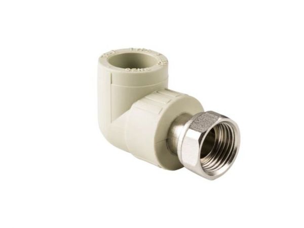 Колено ПП с накидной гайкой 25х1', сер. РТП(Угольник)