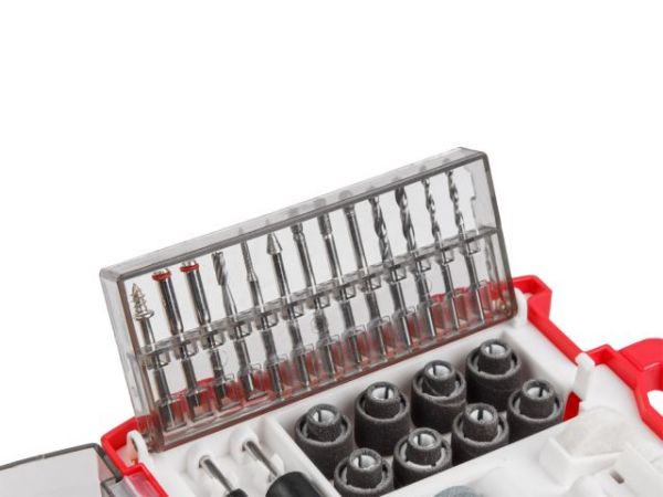 Набор аксессуаров для гравера WORTEX 145 предметов (универсальный)(Цанги: 1,6 мм, 2,4 мм, 3,2 мм)