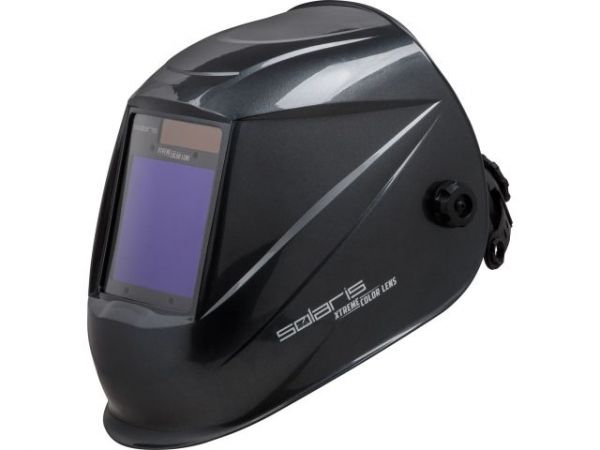 Щиток сварщика с самозатемняющимся светофильтром Solaris ASF820X (серый металлик)(1/1/1/2; 98x88 мм (86,2 см2); DIN 3/5-8/9-13 (рег); 4 сенс.; естеств.передача цветов XtremeColorLens)