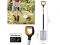 Лопата штыковая с закругленным лезвием Xact FISKARS(серая)
