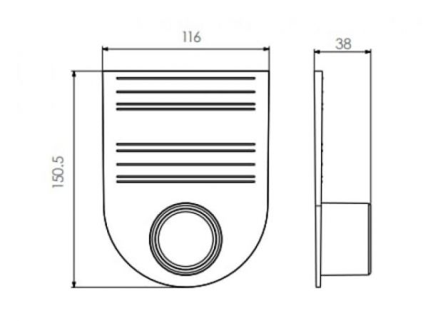 Заглушка-переходник для лотков пластиковых Стандарт 100.95, 100.125 и 100.175 (черный), Ecoteck, РБ