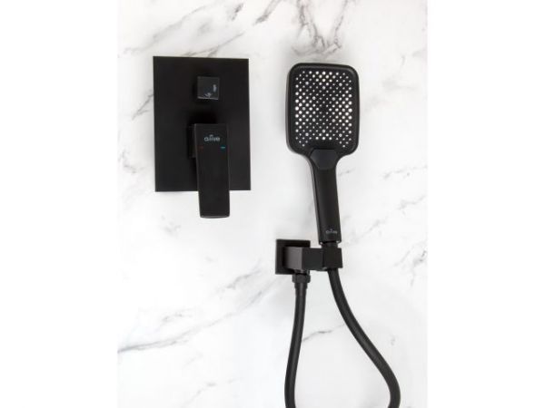 Душевая система (Lt) D35, серия Lily черный, a-five(Встраиваемый, Излива нет, 1000 - 1200 мм.)