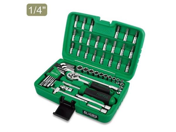 Набор головок и ключей 51предм. 1/4' 6гр. TOPTUL
