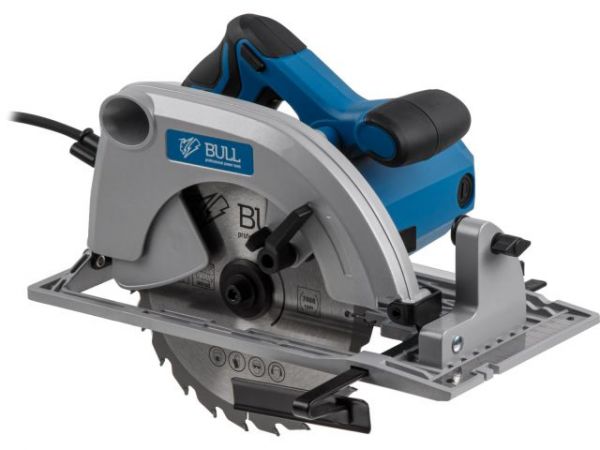 Циркулярная пила BULL KS 1901 в кор. 1500 Вт, 190х30 мм, до 66 мм(Литая алюминиевая платформа, 6000 об/мин)