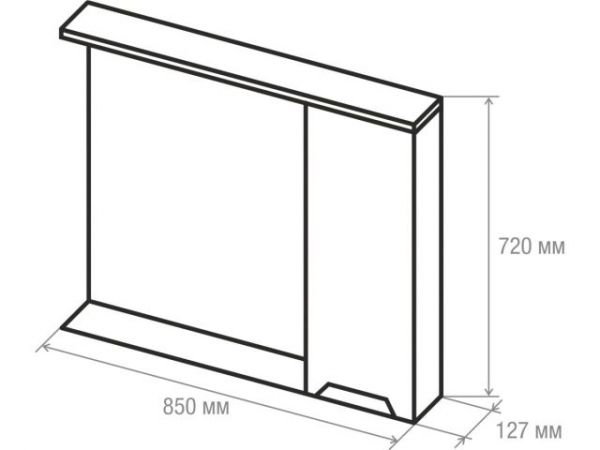 Полка зеркальная Allegretto 85, AV Engineering