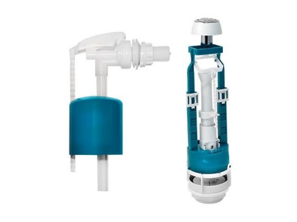 Арматура с переходной опорой белая кнопка, бок.подводка, ИнкоЭр(И - СБкпм-БпрН-Б-М Р)