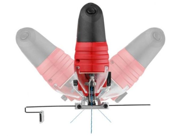 Лобзик электрический WORTEX JS 8008-1 LE в кор. 810 Вт, 1000-2900 ход/мин, пропил до 80 мм. (Быстрозажимной патрон, маятниковый ход, рег. об., подсветка, литая платформа)