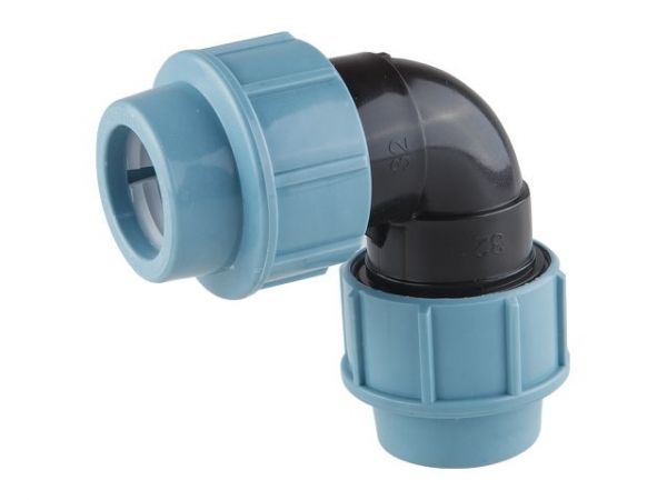 Колено ПЭ 50, AV Engineering(Полипропилен, макс.  16 бар, макс.  40 °С)