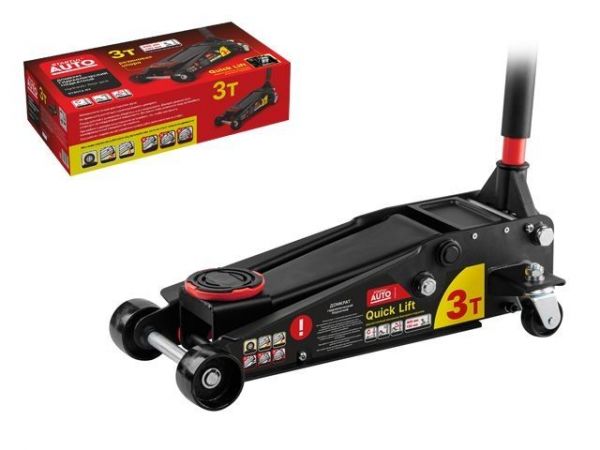 Домкрат подкатной 3т быстрый подъем 130-465мм STARTUL AUTO (ST8013-03)(h min 130мм, h max 465мм, Quick LIFT)