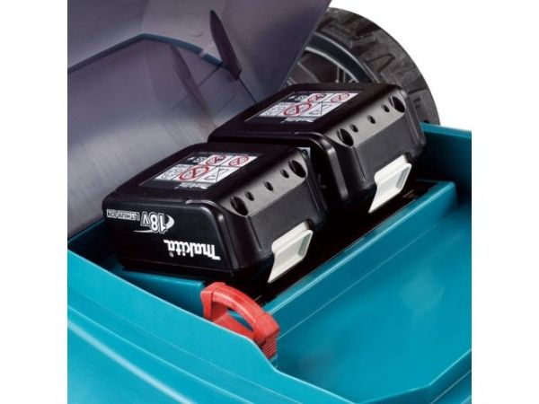 Газонокосилка аккумуляторная MAKITA LXT DLM480CT2(36.0 В, 2 акк., 5.0 А/ч, Li-Ion, шир. 480 мм, выс. 20-100 мм, пластм. корпус, травосборник 62)