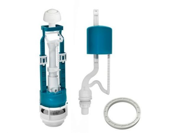 Арматура с переходной опорой белая кнопка, ниж.подводка, ИнкоЭр(И - СБкпм-НпрНРФ-Б-М Р)