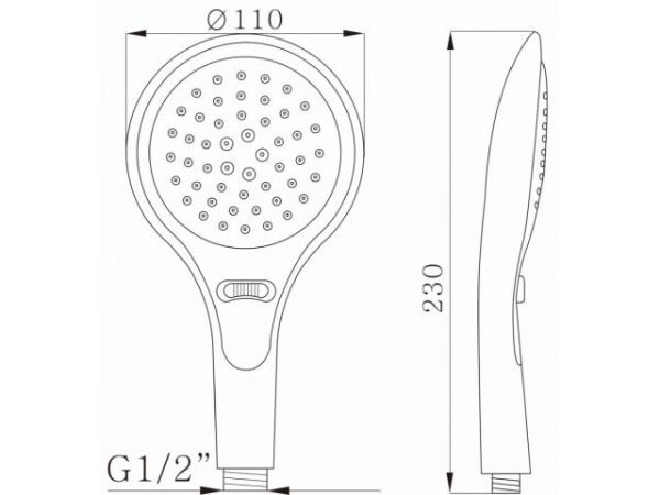 Душевая лейка, 3-функц. AVSSS-034 AV Engineering