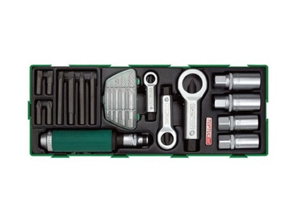 Набор-сет для ремонта резьбы 22предм. TOPTUL