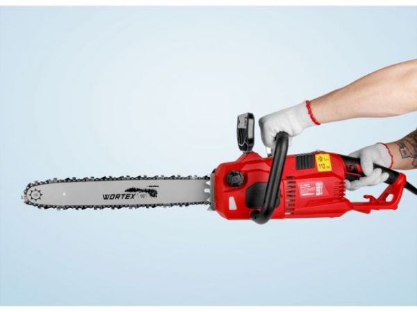 Пила цепная электрическая WORTEX EC 4024-1 SF шина 40.5 см (16'), 3/8' LP, 1.3 мм(2400 Вт, бескл. натяж. цепи, тормоз выбега цепи)