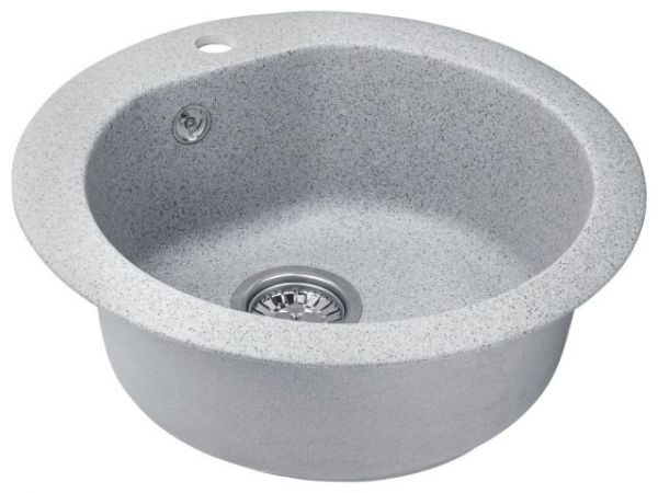 Мойка кухонная из искусственного камня GOLD серый 505х505 мм, AV Engineering