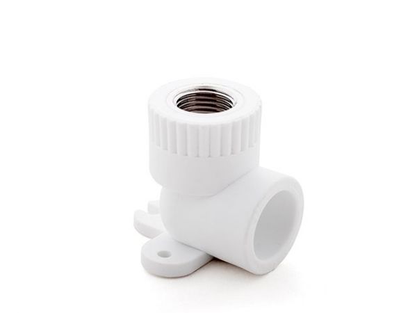 Колено ПП комб. с креплен. вн. 20х1/2', бел. РТП(Угольник)