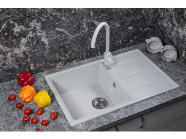 Мойка кухонная из искусственного камня BENEFIT олово 730х470 мм, AV Engineering