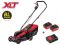 Газонокосилка аккумуляторная WORTEX CLM 3336 ALL1 XLT SET БЕСЩЁТ.ДВИГ., 18В+18В, 2акб, 4Ач, шир.3(выс. 30-75 мм, травосборник 30 л)