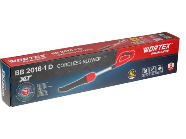 Воздуходувка WORTEX BB 2018-1 D ALL1 XLT SOLO 18В, БЕСЩЁТ., 162-450 м.куб/ч, 72-190 км/ч