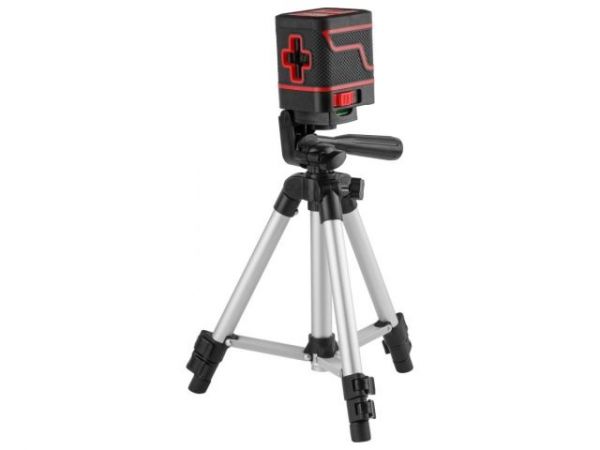 Нивелир лазерный Wortex LL 0210 X со штативом в кор. 2х110°, до 15 м, +/- 0.3 мм/м, зеленый(резьба 1/4', штатив 65 см в комплекте)