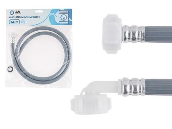Шланг заливной для стиральной машины 1,5 м, ПВХ, AV Engineering(Макс  10 бар, макс.  25 °С)