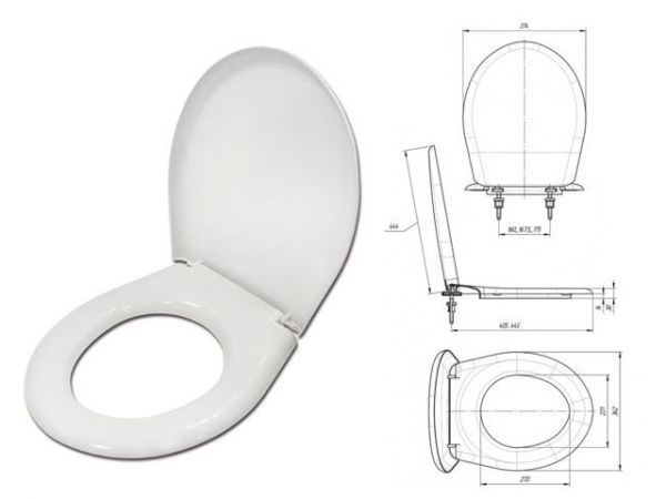 Сиденье для унитаза Универсал белое, ИнкоЭр(И-Сиденье-Универсал-Белый Р)