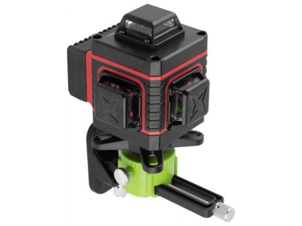 Нивелир лазерный WORTEX LL 0340 в чем. + аксессуары 4х360°, до 25 м, +/- 0.3 мм/м, зеленый(резьба 1/4')