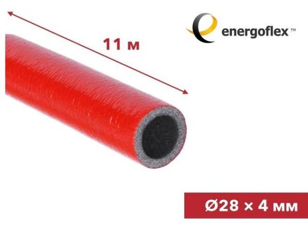 Теплоизоляция для труб ENERGOFLEX SUPER PROTECT красная 28/4-11м(теплоизоляция для труб)