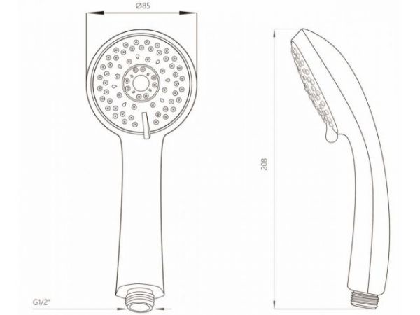 Душевая лейка, 5-функц. AVSSS-022 AV Engineering
