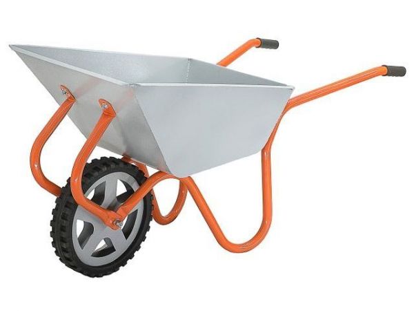 Тачка строительно-садовая ТССР-1 (120л, 240 кг, одноколесная, литая резина 380х70мм, вес 15 кг)(пр-во РБ)