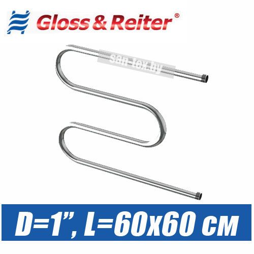 Полотенцесушитель водяной М-образный М. 60х60 (1")