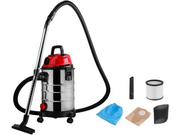 Пылесос строительный WORTEX VC 2515-1 WS 1400 Вт, 25 л, провод 4 м, шланг 3 м(c доп. розеткой, 35 мм диаметр шланга)