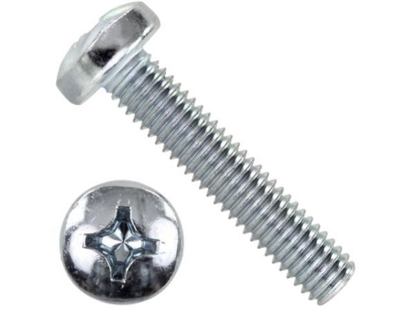 Винт М5х16 мм полусф. головка, цинк, DIN 7985 (5000 шт в коробе) STARFIX