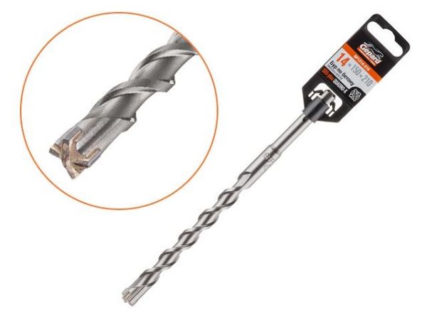 14х150х210 мм бур (сверло) SDS-plus QUADRO-X GEPARD(бур по бетону, крестовая пластина)