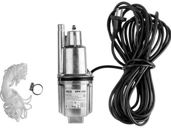 Насос вибрационный ECO CPV-330 (10м, верхний забор)(330Вт, 1300 л/ч, пров. 10м 3х0,75 мм2, аналог насоса Ручеек)