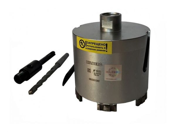 Коронка алмазная d 112 мм железобетон HILBERG LASER(сухое сверление)