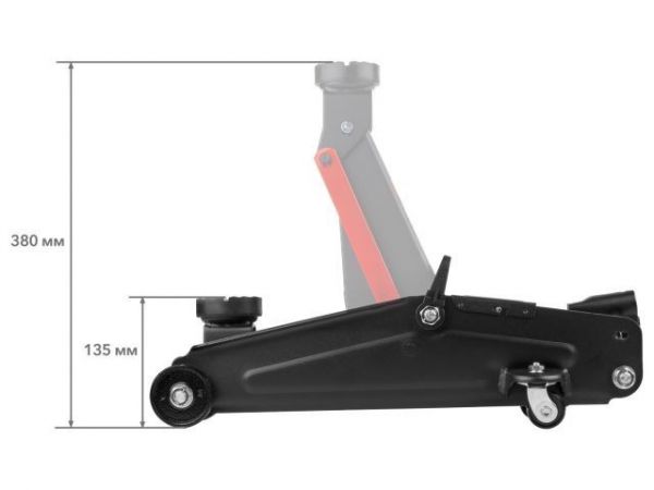 Домкрат подкатной 2т h380 STARTUL AUTO (ST8014-05)(h min 135мм, h max 380мм)
