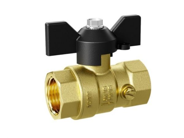 Кран шаровый для манометра 1/2' вн.-вн. бабочка, LD