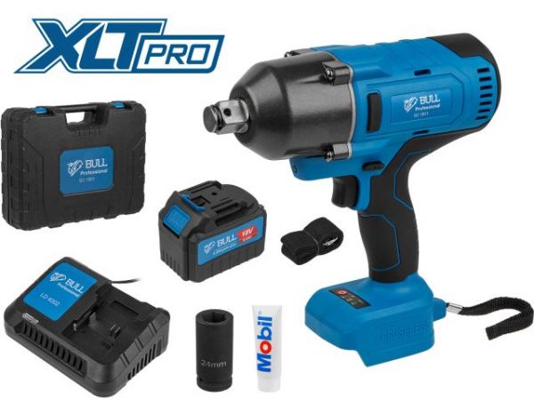 Ударный гайковерт BULL SC 1801 в чем. XLTpro БЕСЩЕТ., 18 В, 1000 Н*м, 3/4', 1х6 А*ч, з/у 4 А(вес 3.3 кг)