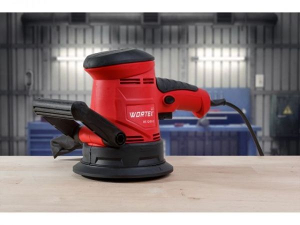 Эксцентриковая шлифмашина WORTEX LX RS 1245-1 E в кор. 450 Вт, 125 мм, 3000-13000 об/мин(Амплитуда колебаний, мм: 1,8)