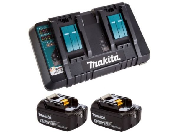 Комплект аккумулятор LXT 18.0 В BL1850B 2 шт. + зарядное устройство DC18RD(Набор BL1850B 18V 5,0 Ah 2 шт. + DC18RD двухпортовая)